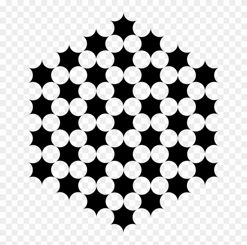 Round Hexagons Circles Clip Art - Cube Dots #694313