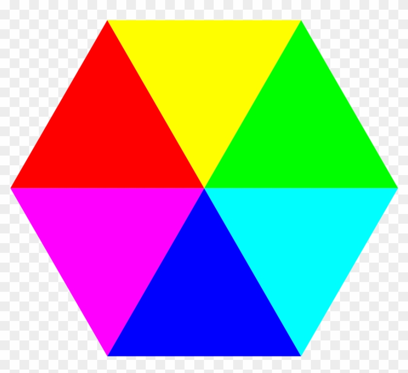 Hexagon 6 Color Clip Art - Clipart Of Hexagon #694352