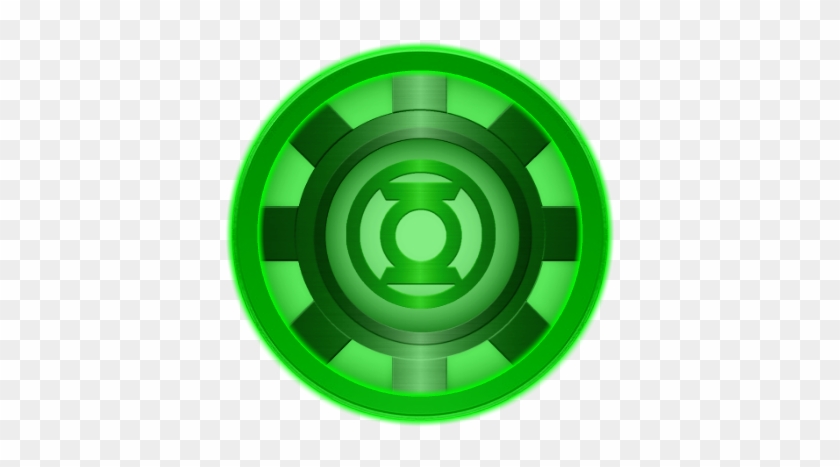 Green Lantern Iron Man Arc Reactor By Kalel7 - Green Lantern Shower Curtain - 71" By 74" #694376