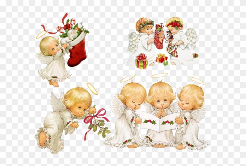 Cherub Christmas Angel Holiday Clip Art - Cherub Christmas Angel Holiday Clip Art #694551