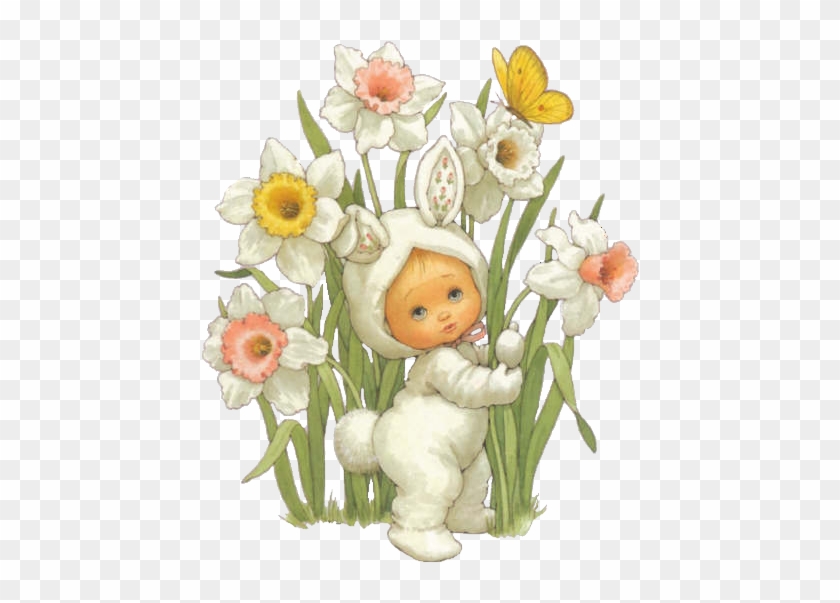 Baby Bunny & Flowers - Ruth Morehead #694553