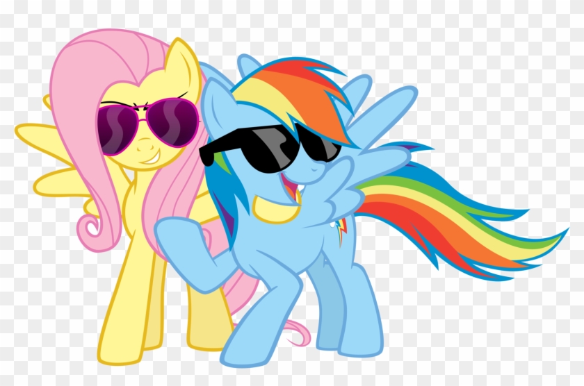 My Little Pony Friendship Is Magic Rainbow Dash And - Rainbow Dash And Fluttershy Sunglasses #694582