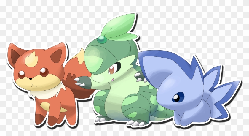 Hakoi Region Pokemon Starters By Foxeaf Hakoi Region - New Pokemon Region Starters #694643