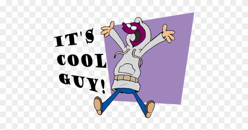 It's Cool Guyj Anime Central Cartoon Purple Text Violet - Cool Guy Has Chill Day Mask #694641
