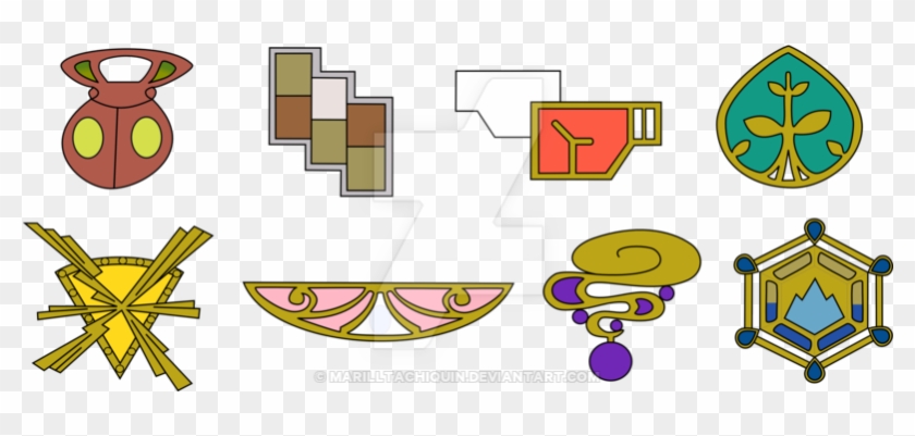 Simple Kalos Region Badges By Marilltachiquin - Pokemon X And Y Badges #694646