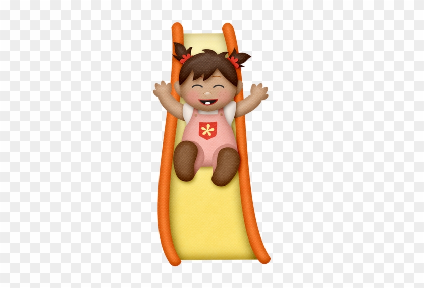Niños Y Niñas - Girl On Slide Clip Art #694839