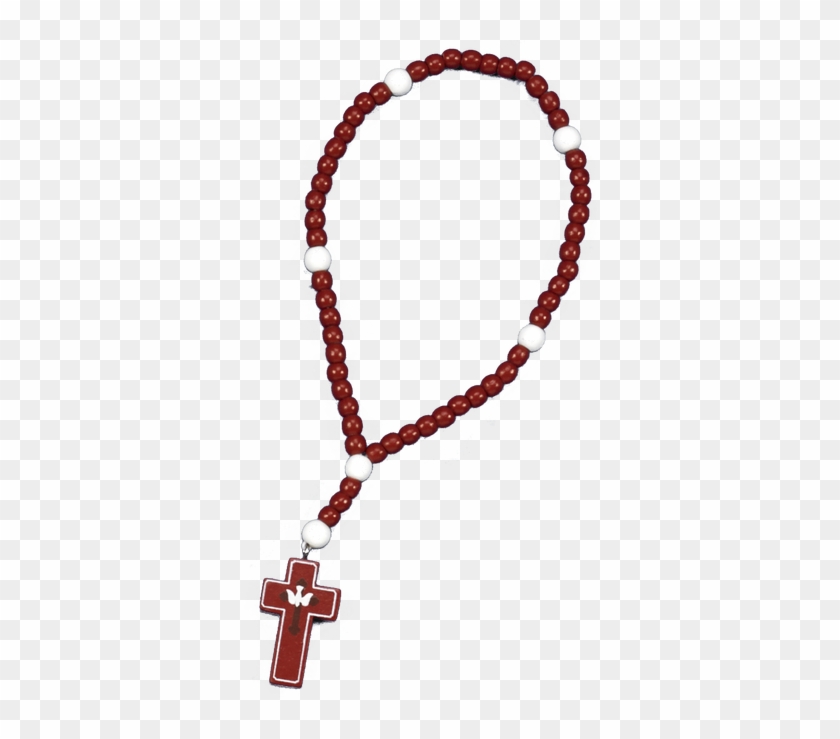 Red Wood Confirmation Rosary- Light Of The World - Rosary #694890