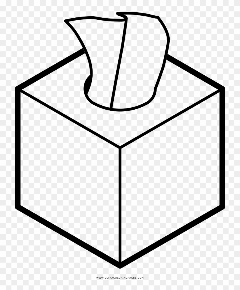 Tissue Box Coloring Page - Tissue Box Clip Art #694896