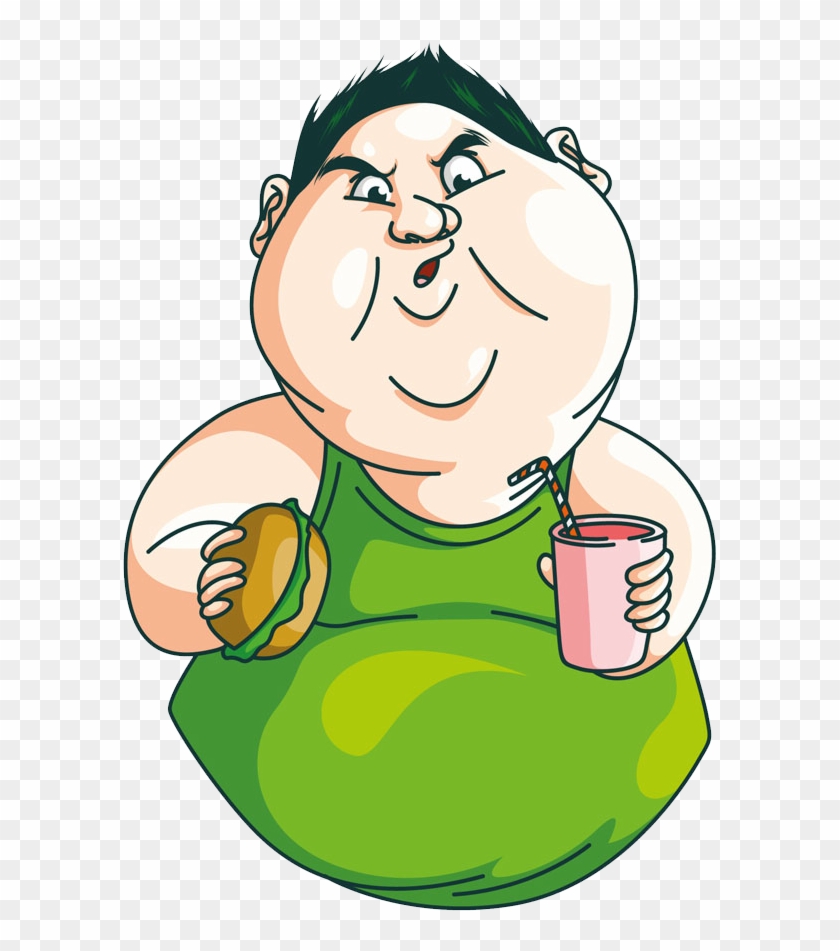 Obesity Cartoon Adipose Tissue Clip Art - Obese Cartoon Png #694906