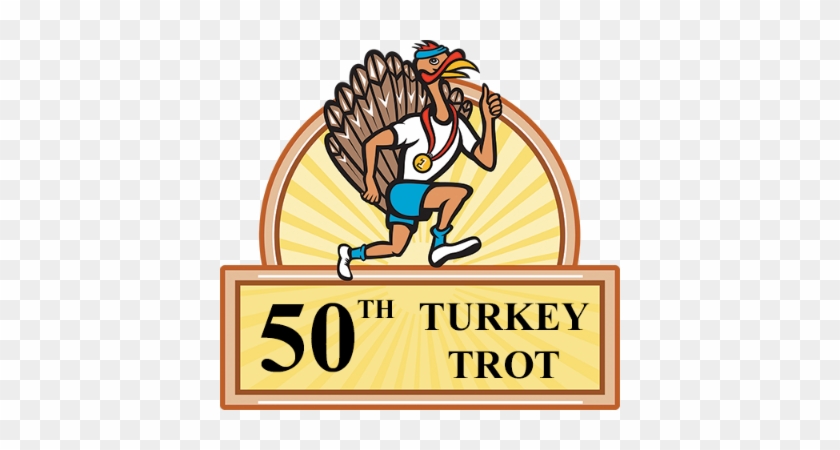 This Classic All Trail Turkey Trot Is Celebrating It's - Turkey Run Marathon Runner Poster Card #694905