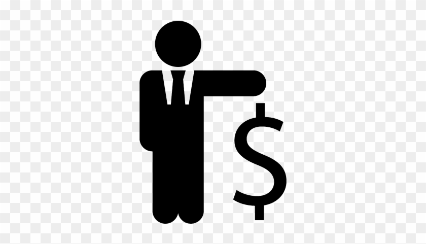 Businessman With Dollar Sign Vector - Workers Symbol #694954