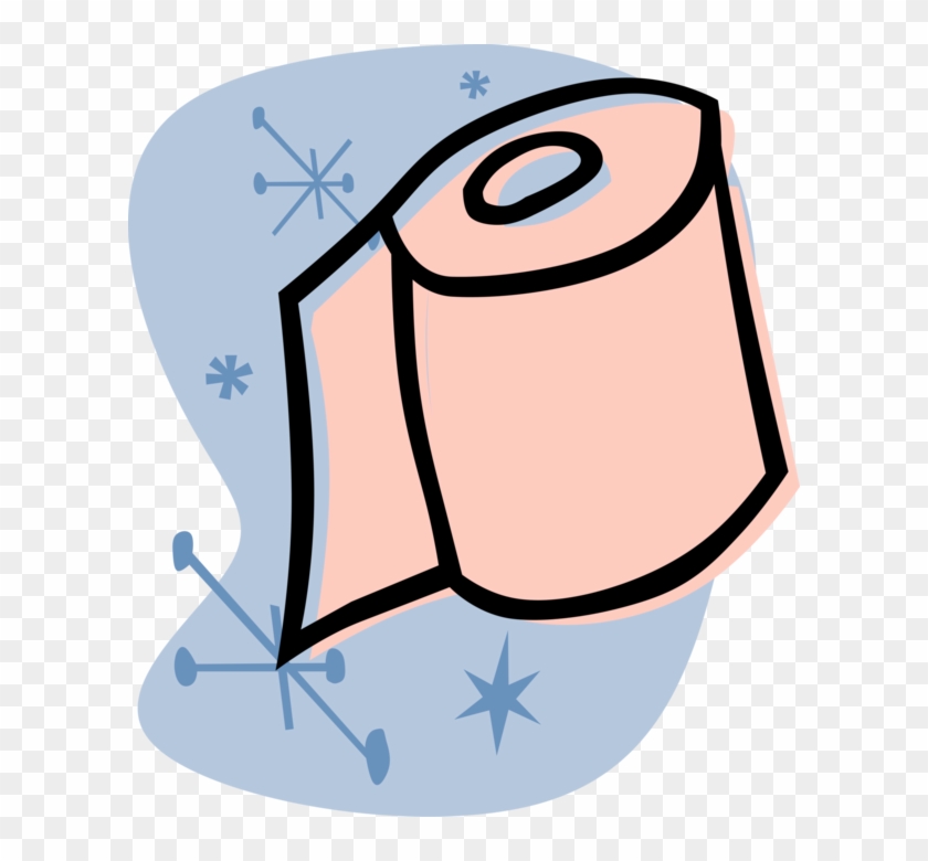 Vector Illustration Of Sanitary Toilet Tissue Or Toilet - Vector Illustration Of Sanitary Toilet Tissue Or Toilet #695090