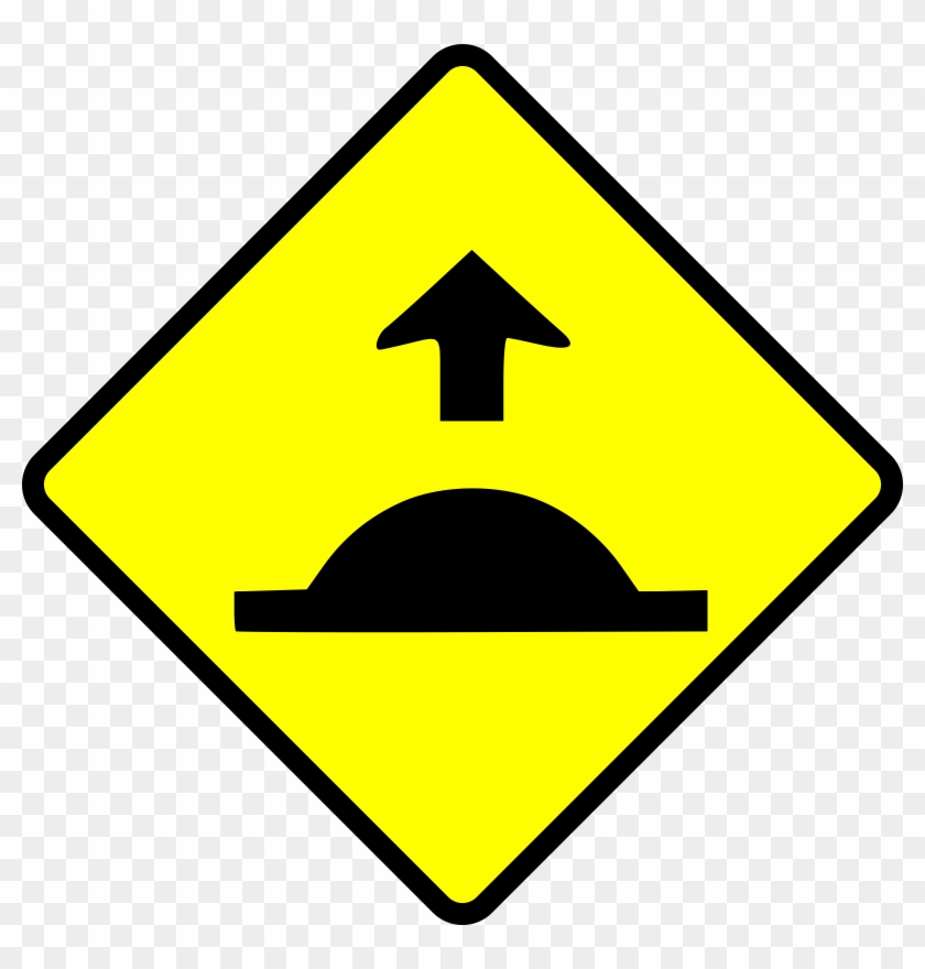 Caution-speed Hump - Speed Breaker Sign Board #695386