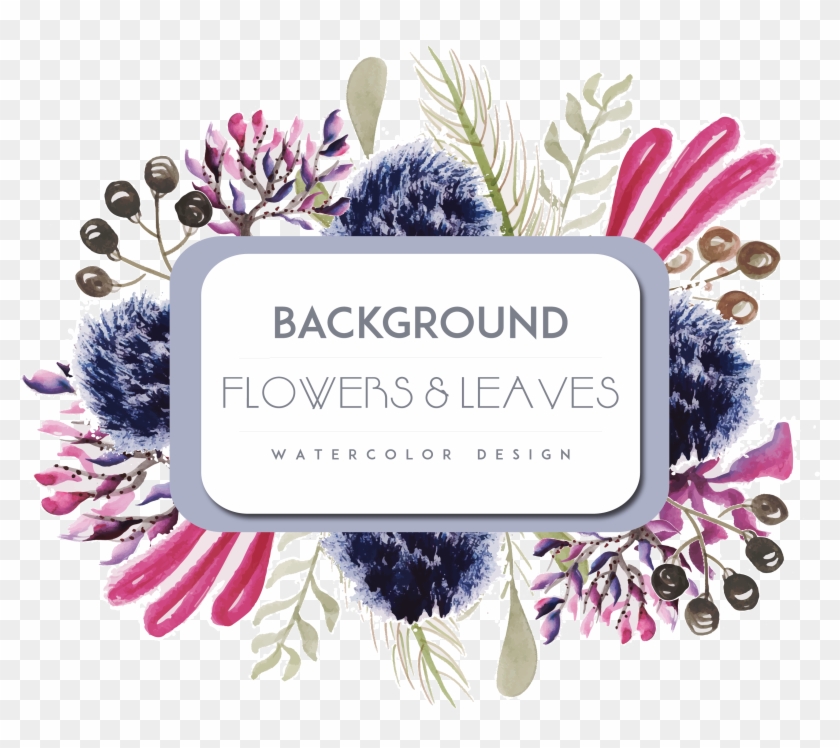Watercolor Purple Flowers Borders - Watercolored Violet Flowers #695635