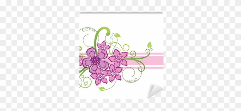 Pink Flower Design Border #695650