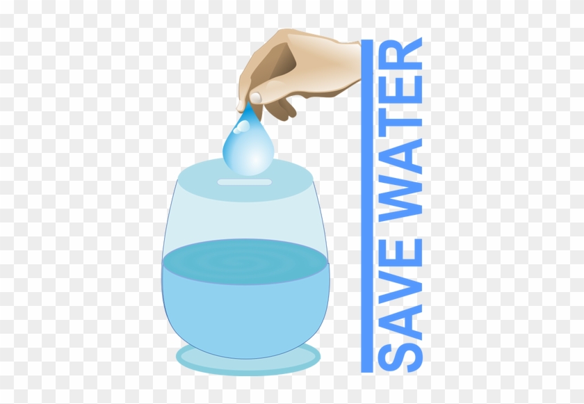 Save Water Vector Illustration - Slogan On Save Water #695699