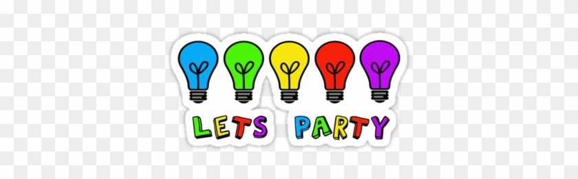Lets Party Colorful Bulbs Graphic - Ciccim Baby #695722