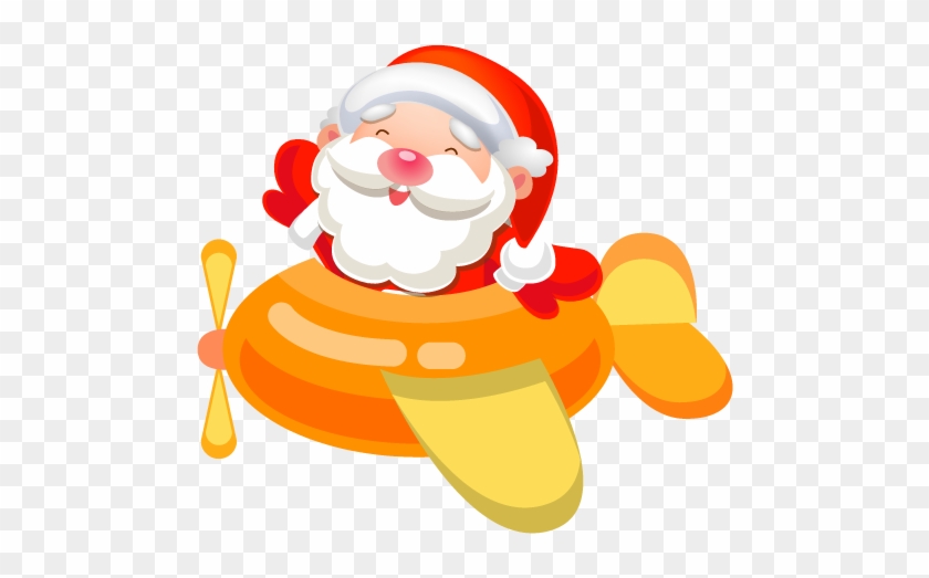 Pixel - Santa Plane Png #695823