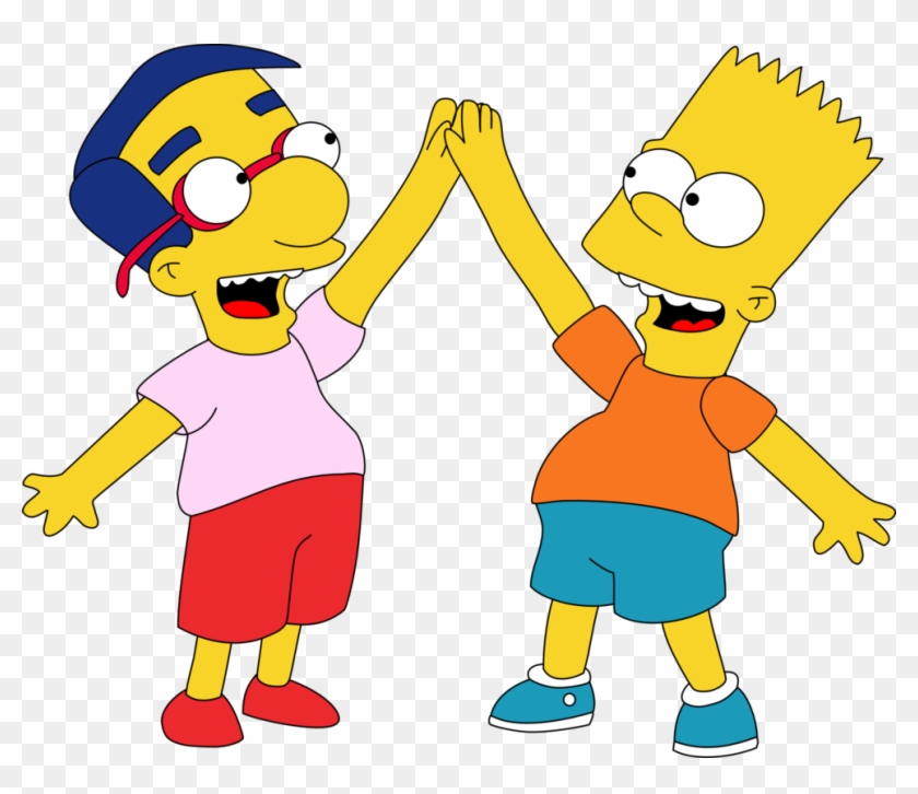 Best Friends Cartoon Images - Bart Simpson And Milhouse #695829