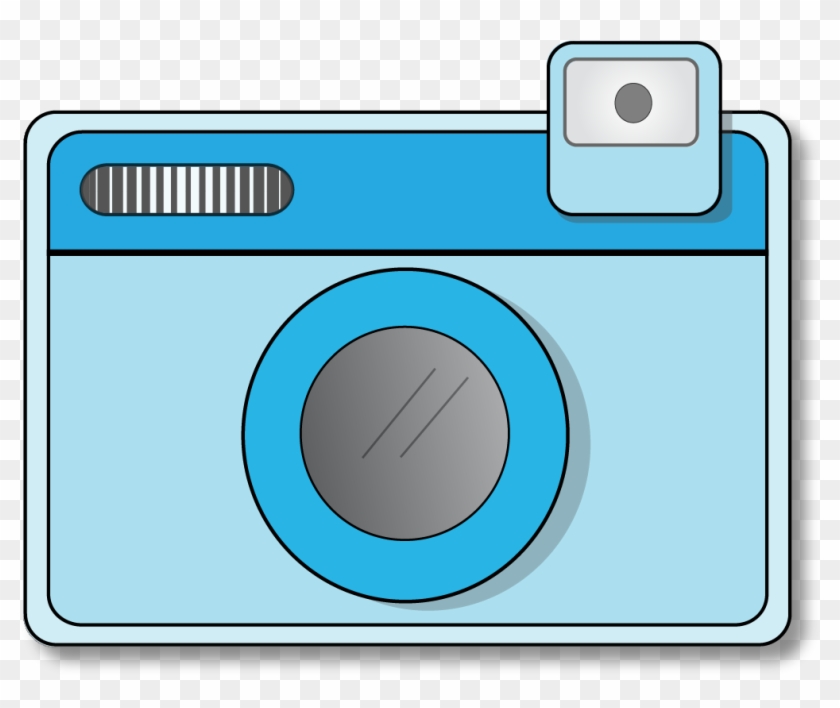 Minimalist Clip Art Camera Medium Size - Camera Clipart Aqua #695935