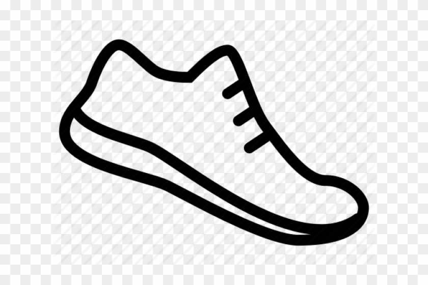 Track Running Shoes Outline - Draw A Running Shoe Easy #696259