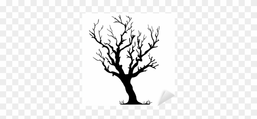 Vector Black Silhouette Of A Bare Tree Sticker • Pixers® - Alberi Spogli Disegni Stilizzati #696461