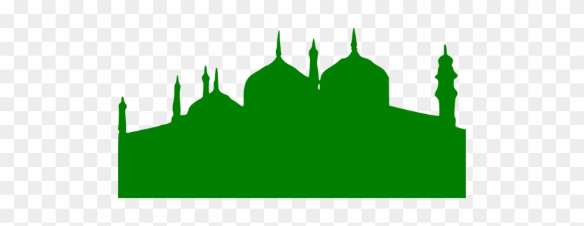 Vector Clip Art Of Green Silhouette Of A Mosque Public - Agence De Voyage Interieur #696553