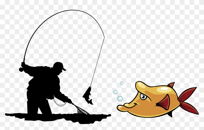 Fly Fishing Angling Illustration - Cartoon Fly Fishing Png #696570