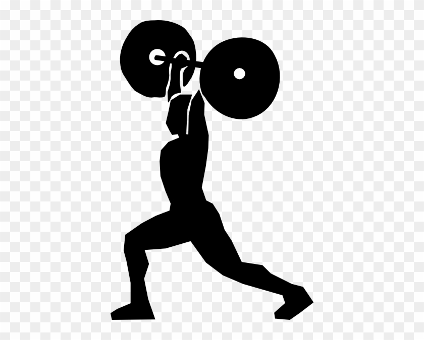 Cartoon Man Lifting Weights - Weight Lifting Clipart #696625