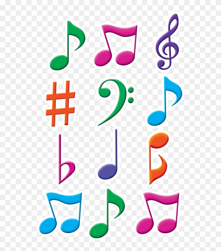 Tcr5482 Musical Notes Mini Accents Image - Teacher Created Resources 2 5/8" Mini Accents, Musical #696764