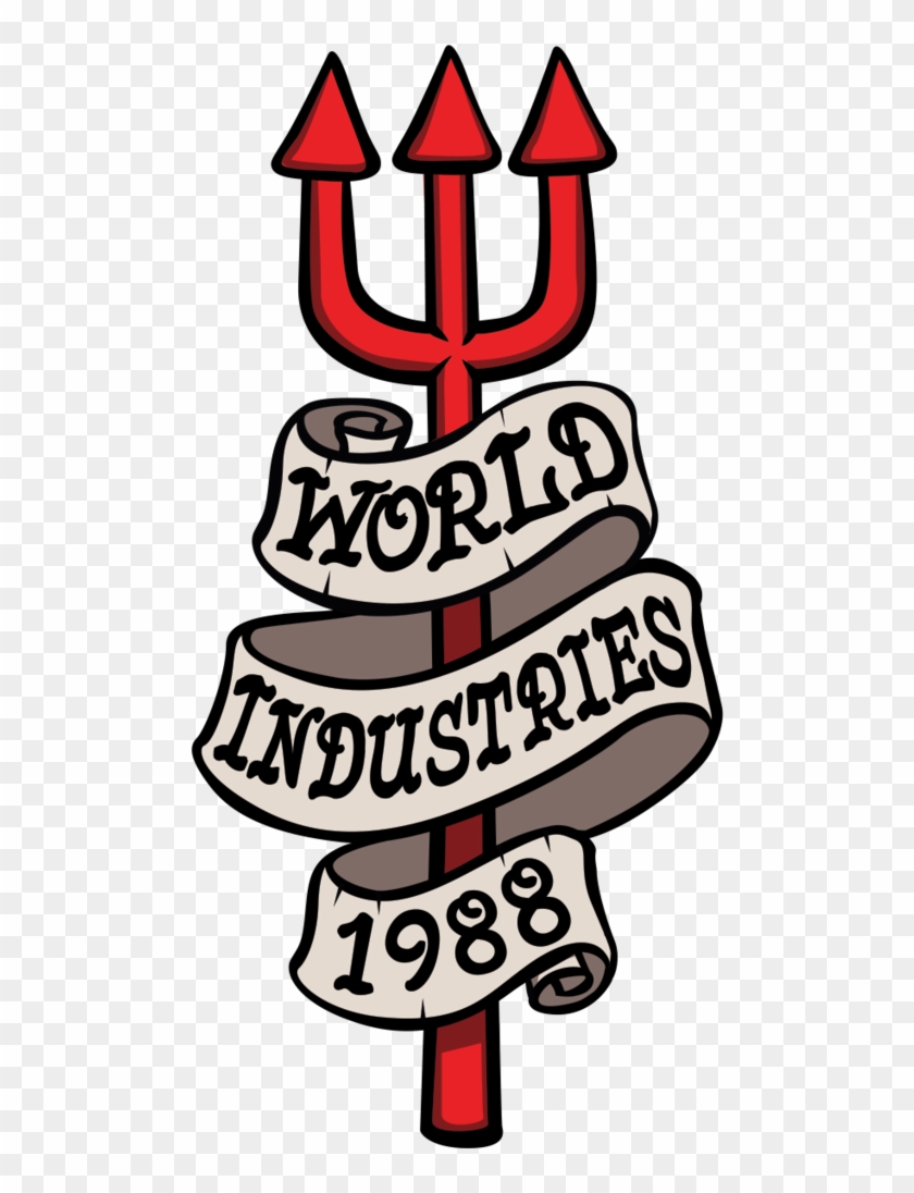 1988 Pitchfork Sticker - Tech Deck World Industries #696779