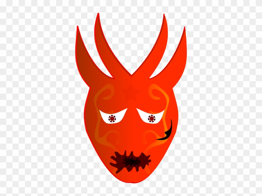 Free Devil Mask - Red Devil Monster Shower Curtain #696795