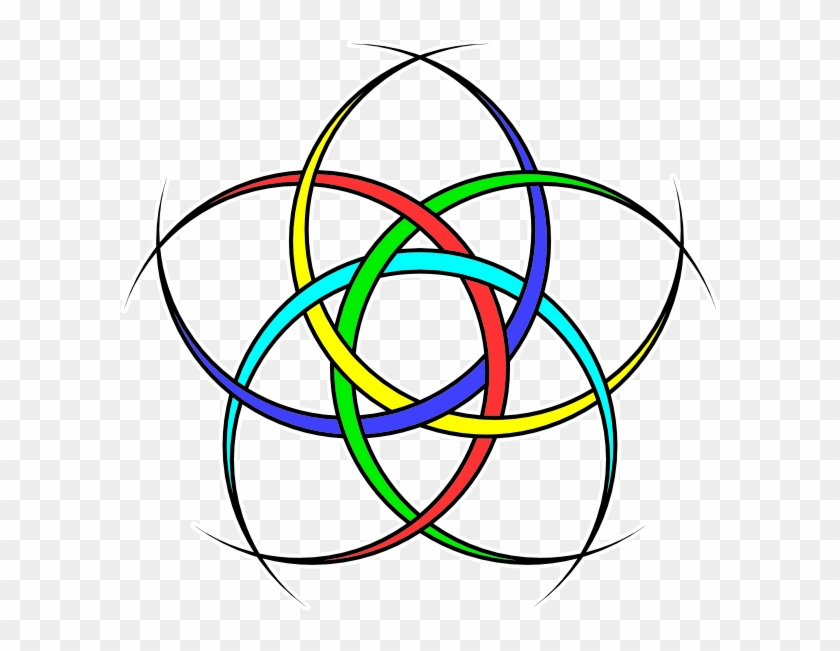 Five Interlaced Crescents Clip Art At Clker - 한국 문화원 연합회 로고 #696885