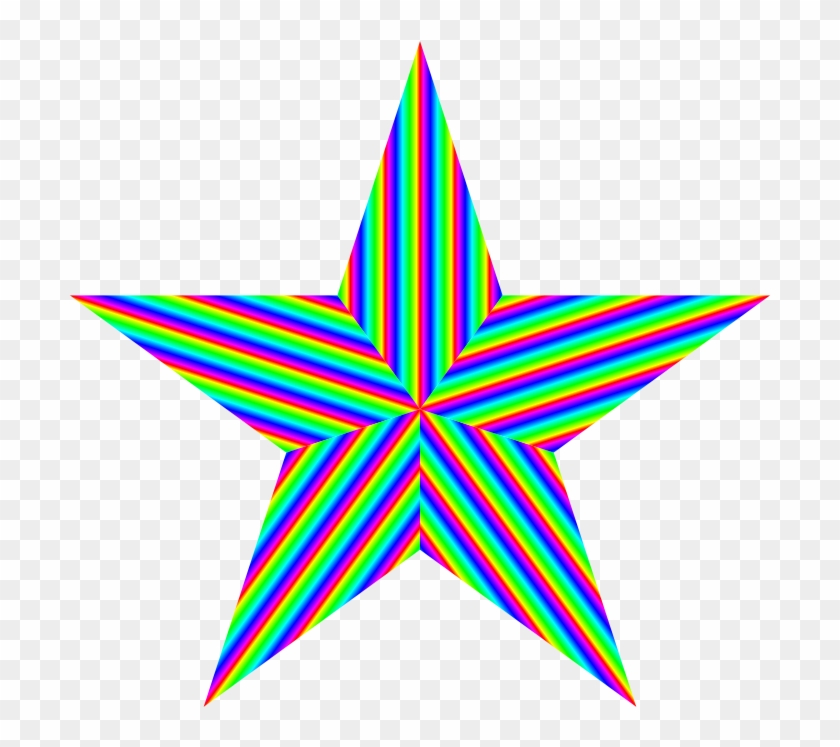 Rainbow Gradient Pentagram By 10binary - Grey Star Icon Png #696896