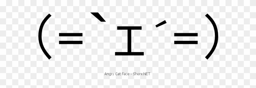 miracle Engrave Missionary Angry Cat Face Inverted - Cat Ascii One Line - Free Transparent PNG Clipart  Images Download