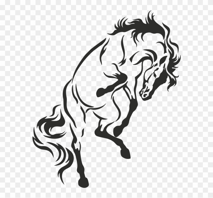 Sticker Cheval Debout - Tatuagem De Cavalo Empinando #697114