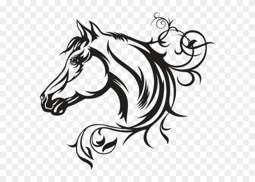 Stickers Cheval On Decoration D Interieur Moderne Sticker - Horse Head #697124