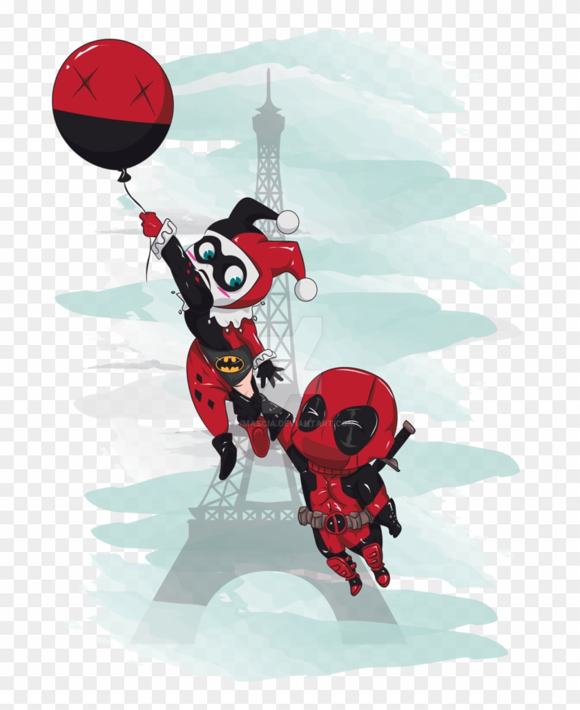 Deadpool And Harley Quinn By Jmascia - Cute Deadpool And Harley Quinn #697190