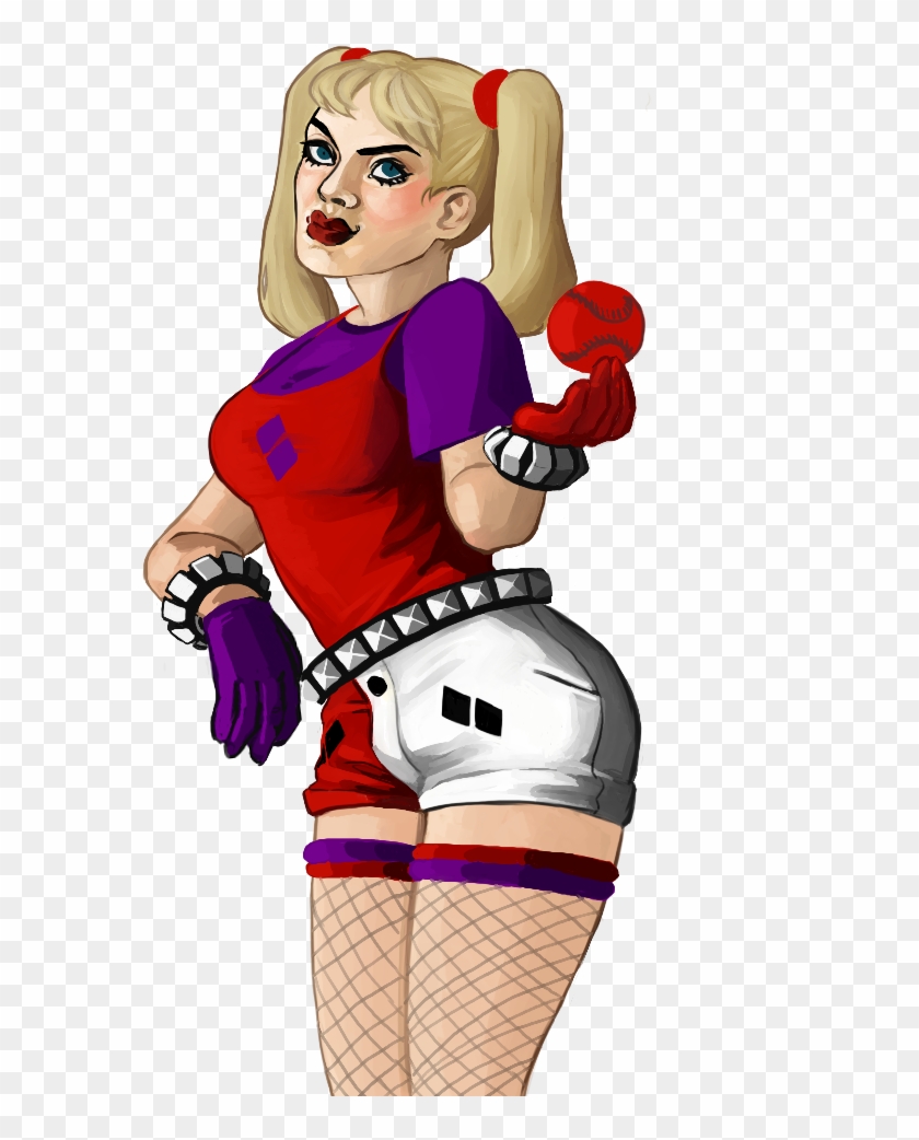 Cute And Casual Harley Quinn By Badmonro - Cartoon #697197