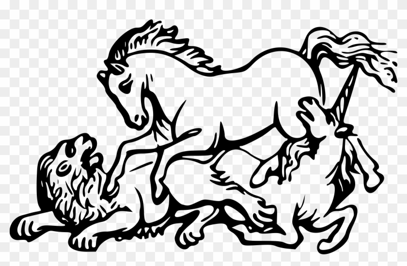 Clipart - Lion Unicorn #697211