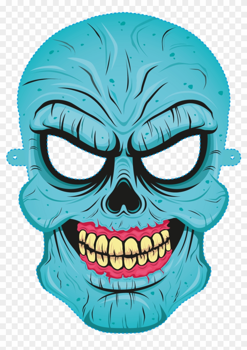 Halloween Costume Mask Euclidean Vector Zombie Ask Me About Halloween Costume Evil Blue Head T Shirt Free Transparent Png Clipart Images Download - roblox evil shirt template