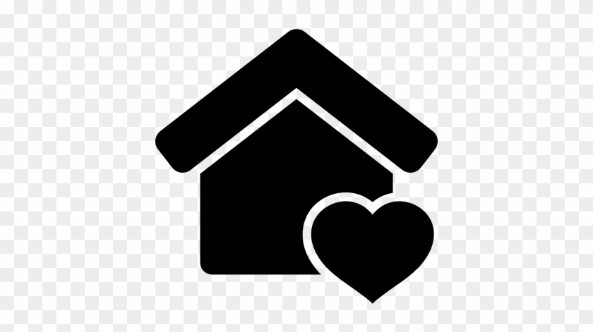 House With Heart Clipart Black And White - House With A Heart #697410