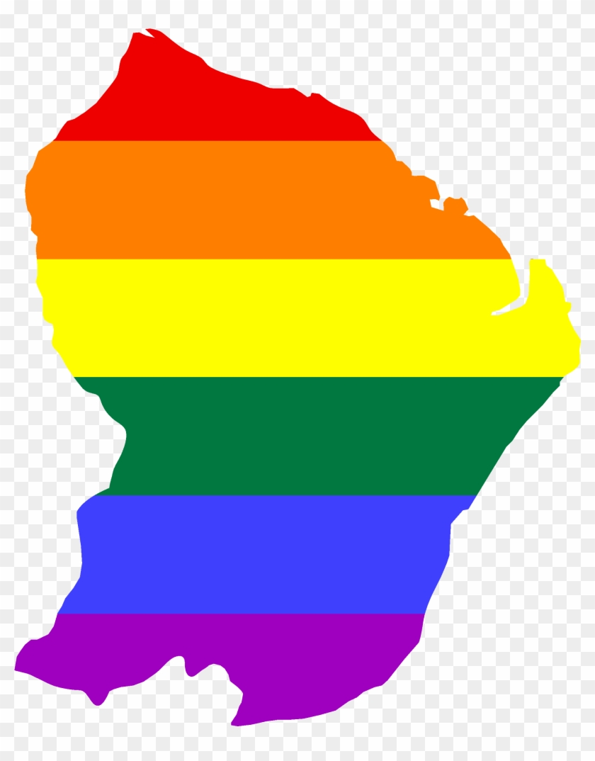 Lgbt Flag Map Of French Guiana - French Guiana Flag Map #697527