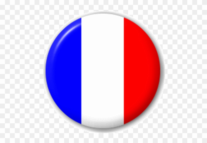 Round pin icon. Illustration of flag of France