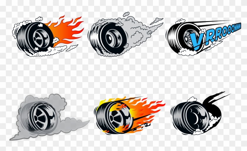 Car Wheel Burnout - Burn Out Wheel Png #697634