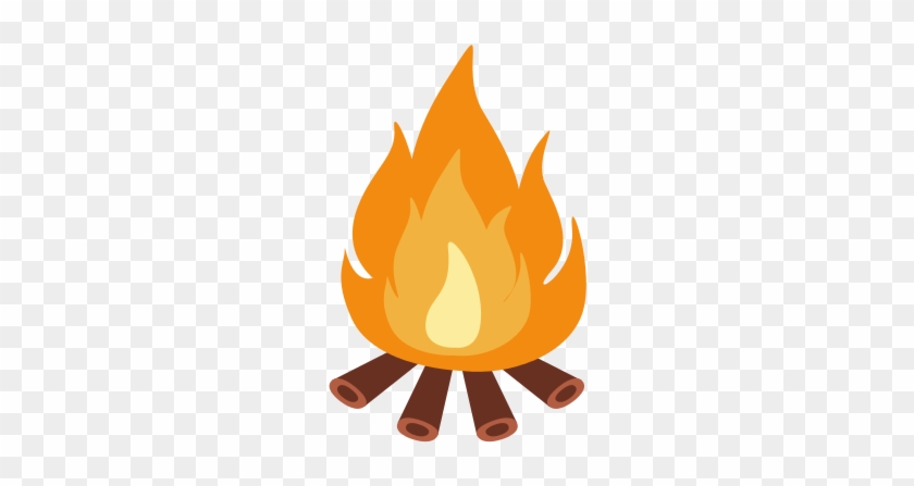 Bonfire Burning On Firewood - Wood Fire Clip Art #697678
