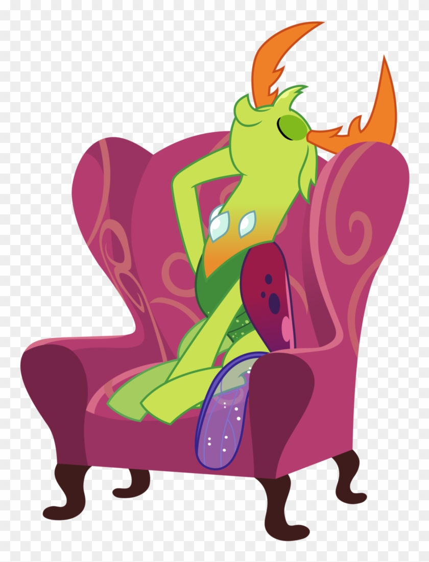 Thorax In Comfy Chair By Pink1ejack - Mlp Thorax X Pharynx #697766