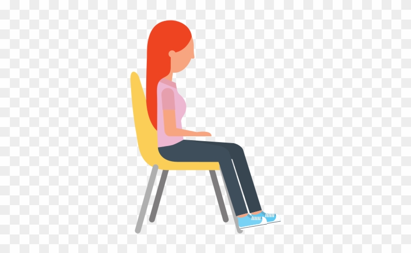 Woman Sitting On Chair - Chair #697775