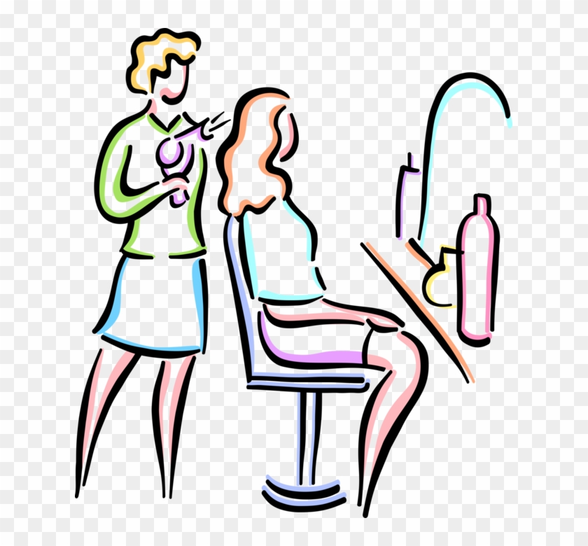 Vector Illustration Of Beauty Salon Beautician And - Hairdresser #697996