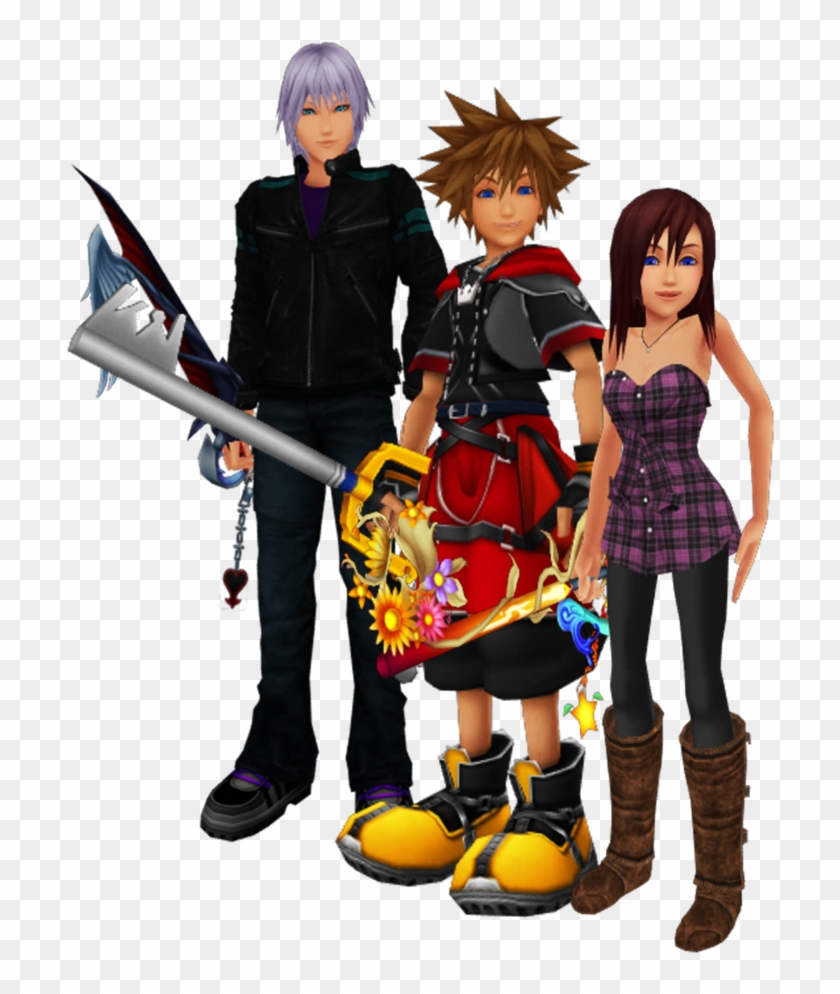 Kingdom Hearts Trios Images Sora Riku And Kairi Are - Sora Riku And Kairi #698266